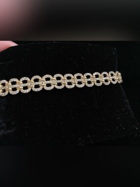 Luxury Gold Plated Tennis Style Bracelet